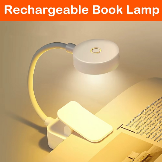 Folding Mini Clip Book Lamp USB Rechargeable LED Night Light 3 Modes Eye Protection Stepless Dimmable Flexible Bedroom Reading